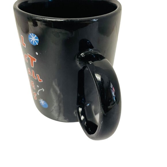 Shoebox Black Ceramic Mug With Retro Abstract Design - Picture 7 of 10